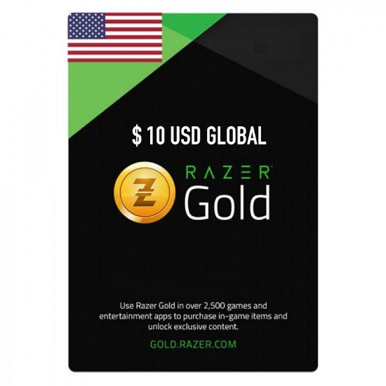 Buy Razor Gold Global USD 10$ Gift Card - OfficialReseller.com Pay in Indian Rupees