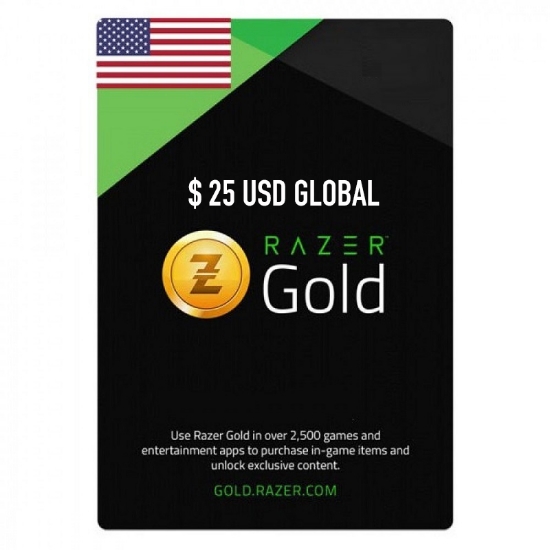 Buy Razor Gold Global USD 25$ Gift Card - OfficialReseller.com Pay in Indian Rupees